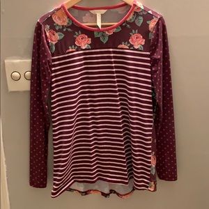 Cotton long sleeved multi colored shirt